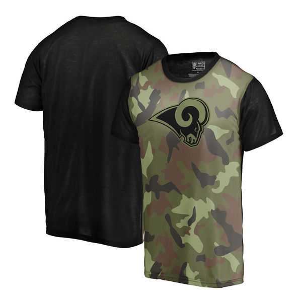 Los Angeles Rams Camo Blast Sublimated NFL Pro Line by Fanatics Branded T-Shirt
